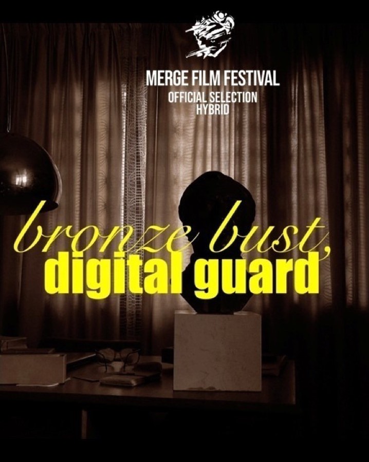 Poster: Bronze bust, digital guard